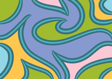 Dalgalı ve kıvrımlı kıvrımlı desenli soyut arkaplan