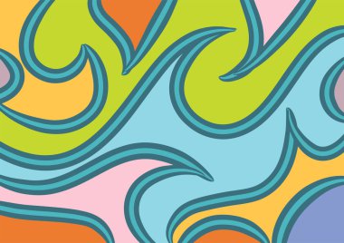 Dalgalı ve kıvrımlı kıvrımlı desenli soyut arkaplan