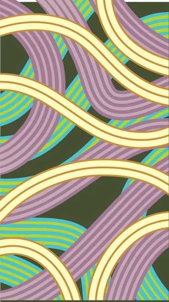 Abstract Background Wavy Twisty Curly Pattern — Stock Vector