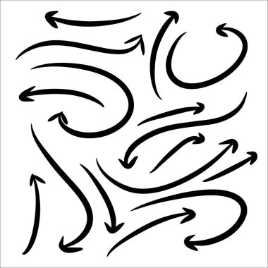 Siyah ve beyaz ok yönü vektör simgesi