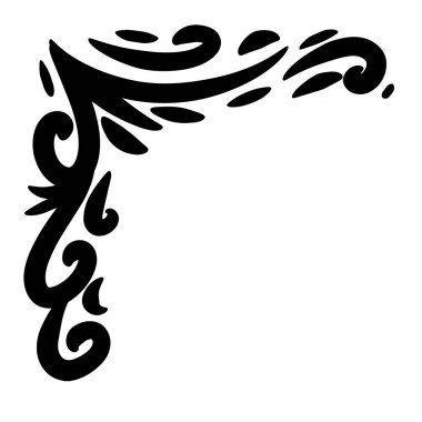 Etnik süslemeli köşe dekorasyon çerçevesi