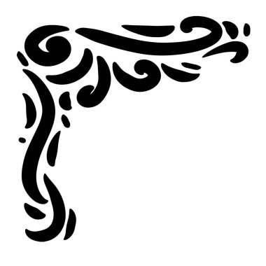 Etnik süslemeli köşe dekorasyon çerçevesi