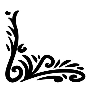 Etnik süslemeli köşe dekorasyon çerçevesi