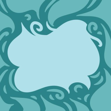 soyut etnik dekorasyona sahip fotoğraf çerçevesi şablonu