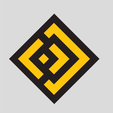 Monogram şifreleme sembolü logo Basit logo vektör simgesi