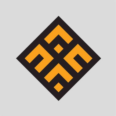 Monogram şifreleme sembolü logo Basit logo vektör simgesi