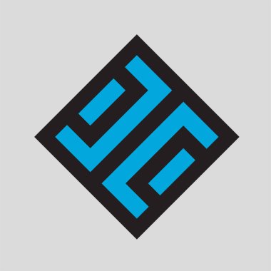 Monogram şifreleme sembolü logo Basit logo vektör simgesi