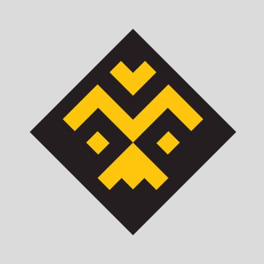 Monogram şifreleme sembolü logo Basit logo vektör simgesi