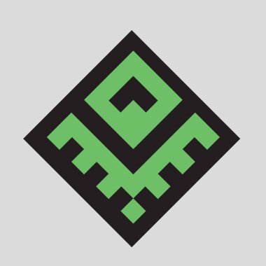 Monogram şifreleme sembolü logo Basit logo vektör simgesi