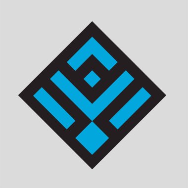 Monogram şifreleme sembolü logo Basit logo vektör simgesi