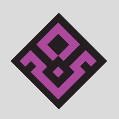 Monogram şifreleme sembolü logo Basit logo vektör simgesi