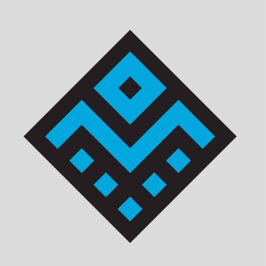 Monogram şifreleme sembolü logo Basit logo vektör simgesi