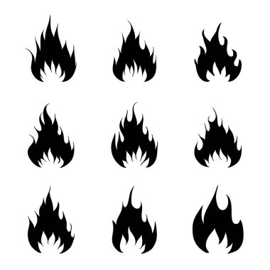 yangın tehlikesi logo vektör simgesi