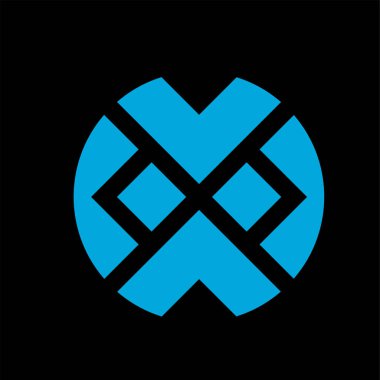 Monogram şifreleme sembolü logo Basit logo vektör simgesi