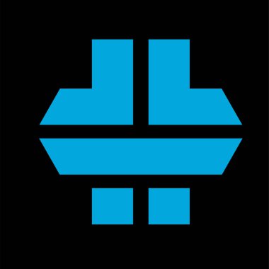 Monogram şifreleme sembolü logo Basit logo vektör simgesi