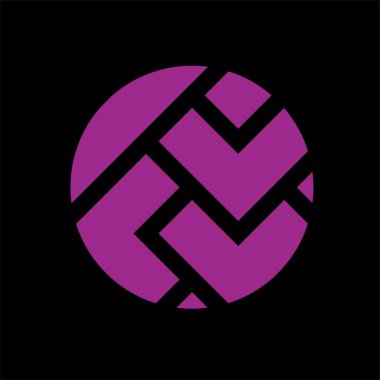 Monogram şifreleme sembolü logo Basit logo vektör simgesi