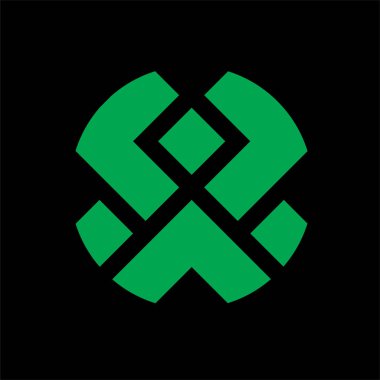 Monogram şifreleme sembolü logo Basit logo vektör simgesi