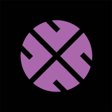 Monogram şifreleme sembolü logo Basit logo vektör simgesi