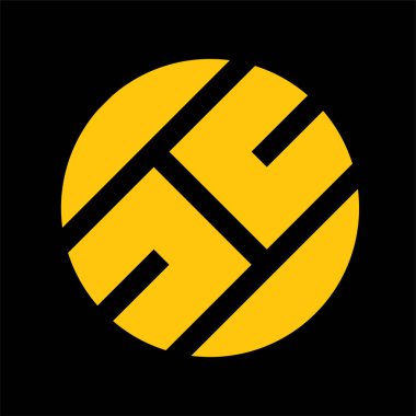 Monogram şifreleme sembolü logo Basit logo vektör simgesi