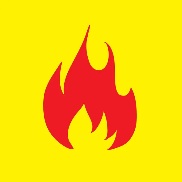 Fuego Fuego Peligro Logotipo Vector Icono — Vector de stock