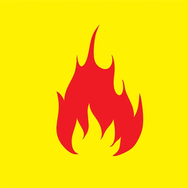 Fuego Fuego Peligro Logotipo Vector Icono — Vector de stock