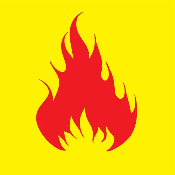 Fuego Fuego Peligro Logotipo Vector Icono — Vector de stock