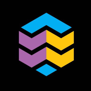 Monogram şifreleme sembolü logo Basit logo vektör simgesi