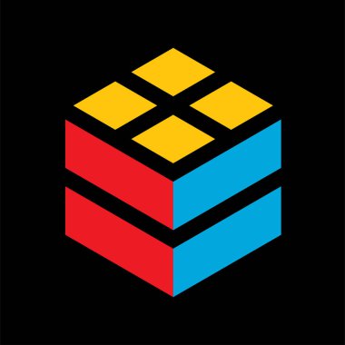 Monogram şifreleme sembolü logo Basit logo vektör simgesi