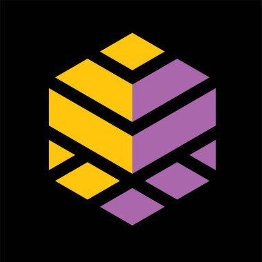 Monogram şifreleme sembolü logo Basit logo vektör simgesi