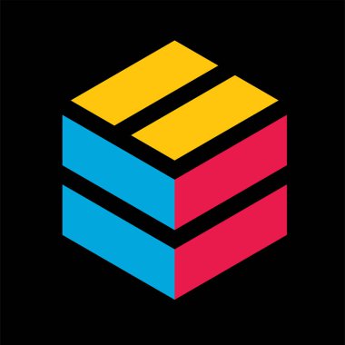 Monogram şifreleme sembolü logo Basit logo vektör simgesi