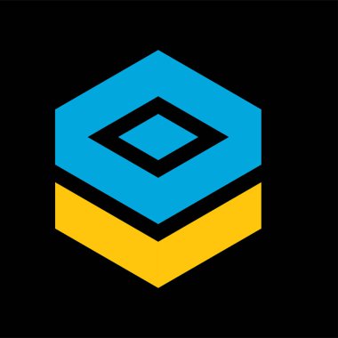 Monogram şifreleme sembolü logo Basit logo vektör simgesi