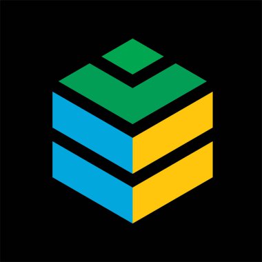 Monogram şifreleme sembolü logo Basit logo vektör simgesi