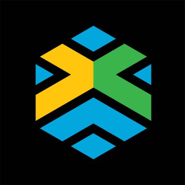 Monogram şifreleme sembolü logo Basit logo vektör simgesi