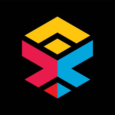 Monogram şifreleme sembolü logo Basit logo vektör simgesi