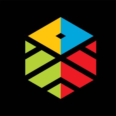 Monogram şifreleme sembolü logo Basit logo vektör simgesi