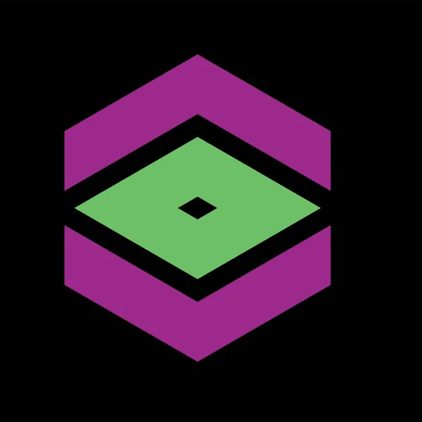 Monogram Crypto Symbol Logo Simple Logo Vector Icon — Stock Vector