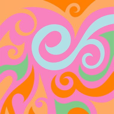 Geleneksel batik şablonda sunulan soyut arkaplan