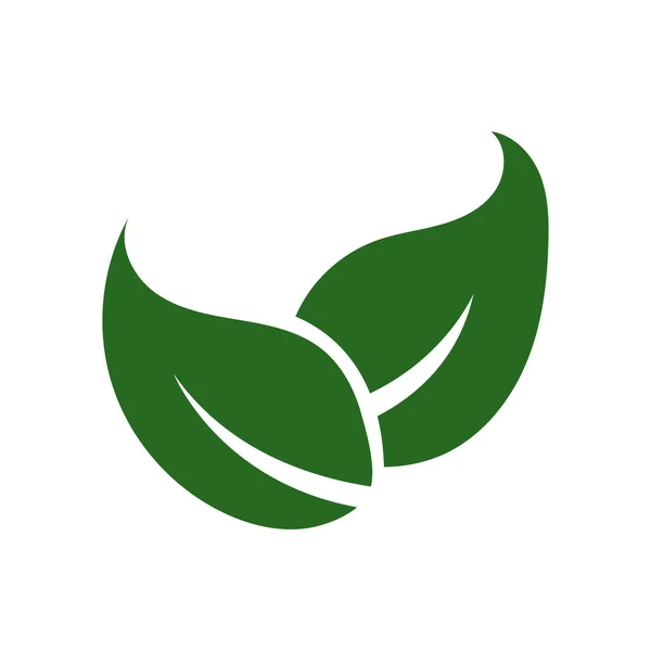Природа Зеленый Лист Логотип Иллюстрации Вектор Значок Белом Фоне — стоковый вектор