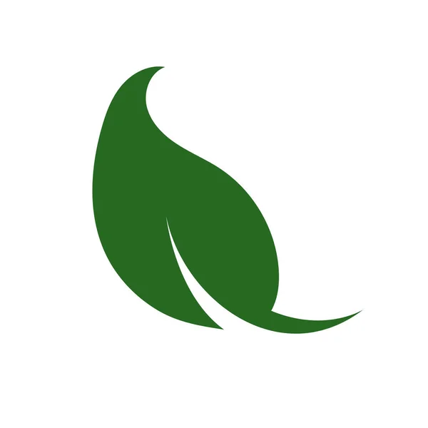 Nature Vert Feuille Logo Illustration Vecteur Icône Sur Fond Blanc — Image vectorielle