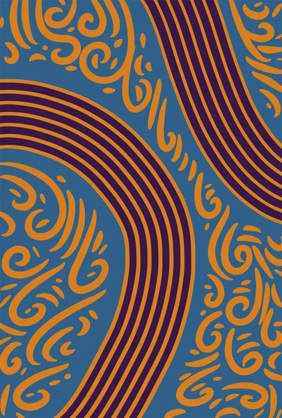 Geleneksel batik şablon vektör sıvı ve sıvıyla sunulan soyut arkaplan