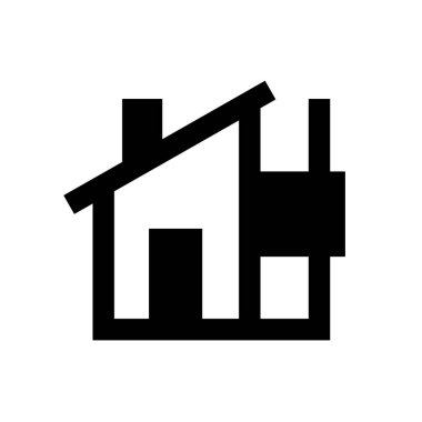 Basit konut simgesi ev geliştirici logo vektör sanatı