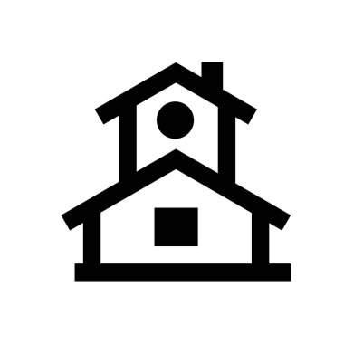 Basit konut simgesi ev geliştirici logo vektör sanatı