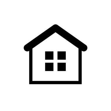 Basit konut simgesi ev geliştirici logo vektör sanatı