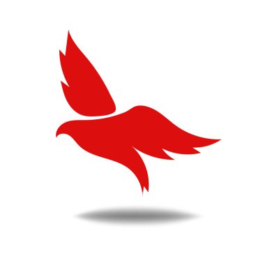 Tarzlı kuş çizimi. kuş logosu veya simgesi.