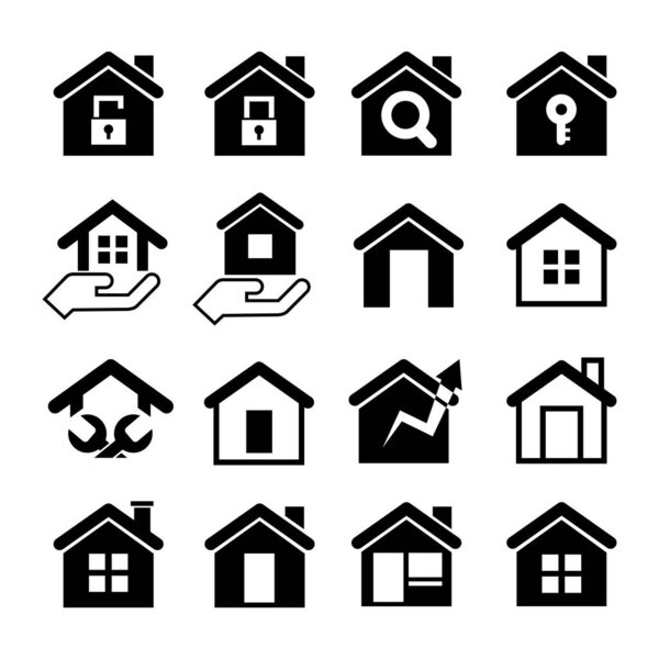 Simple housing icon home developer logo vector art