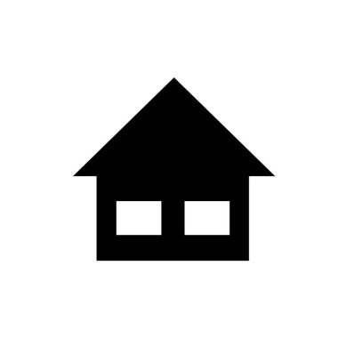 Ev ikonu. ev veya özellik sembolü veya logosu.