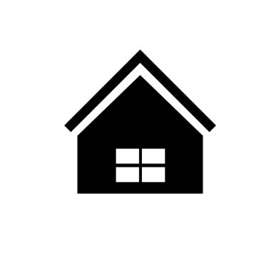 Ev ikonu. ev veya özellik sembolü veya logosu.