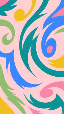 girdapları ve eğrileri olan soyut dikey arkaplan