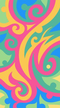 girdapları ve eğrileri olan soyut dikey arkaplan