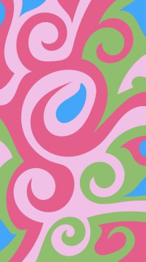 girdapları ve eğrileri olan soyut dikey arkaplan